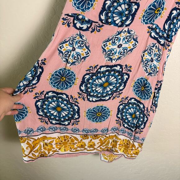 Maeve Anthropologie Pink Resort Wrap Dress Size 12 - Picture 8 of 16